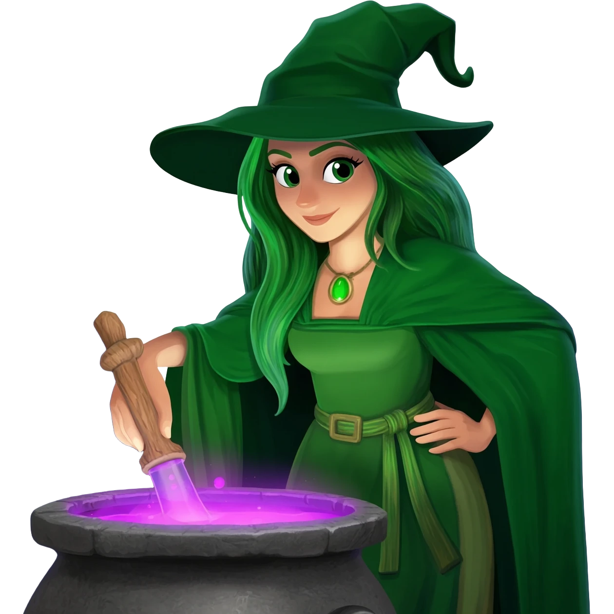 green witch cooking potion emoji