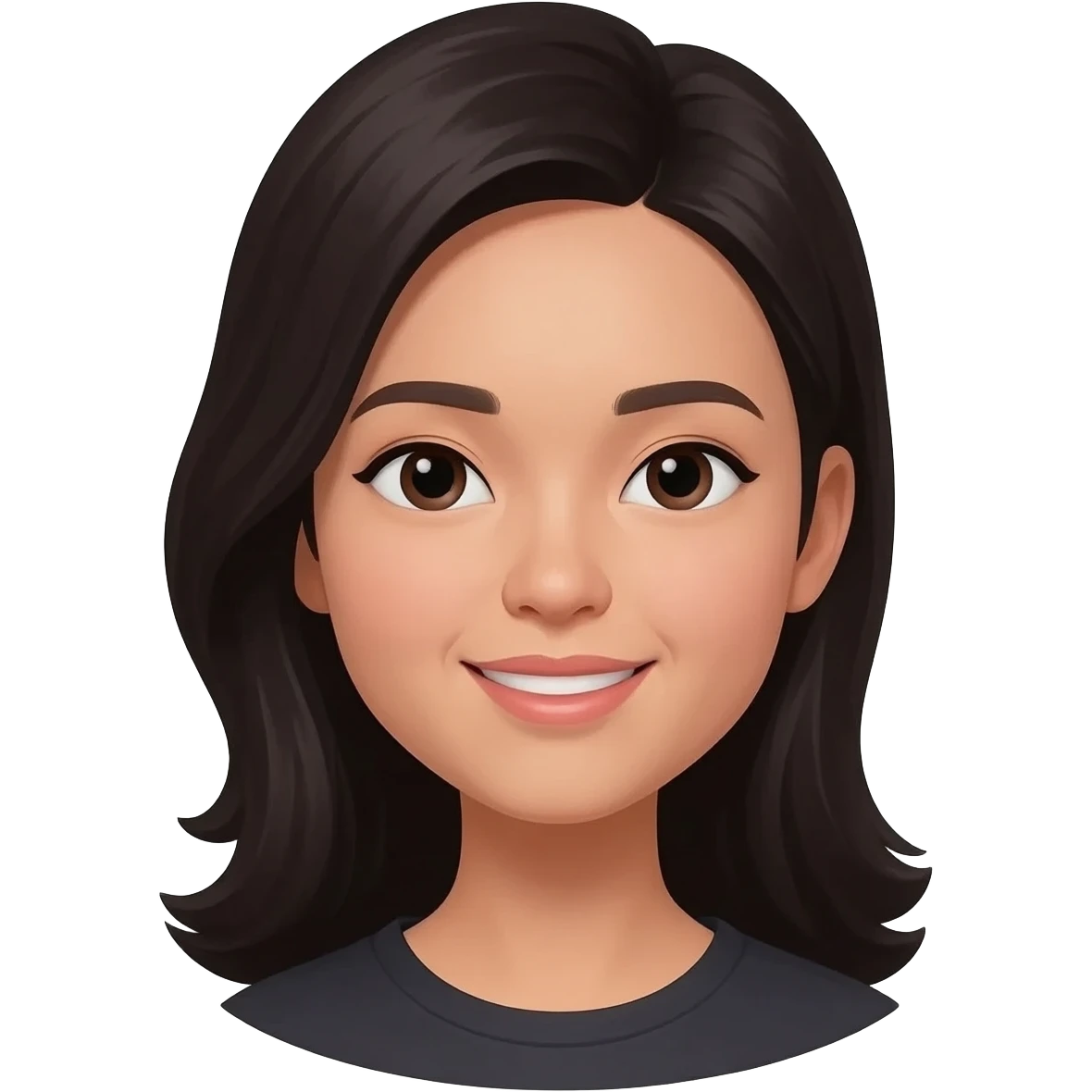 dark tioe asian female emoji