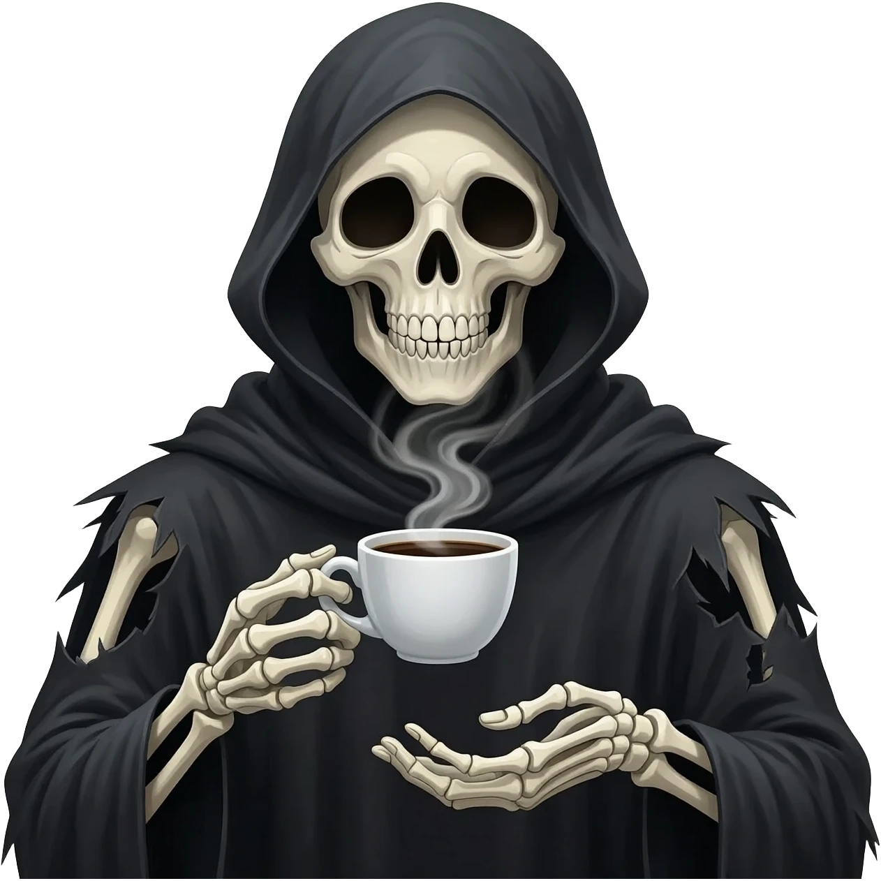 grim reaper holding coffee emoji