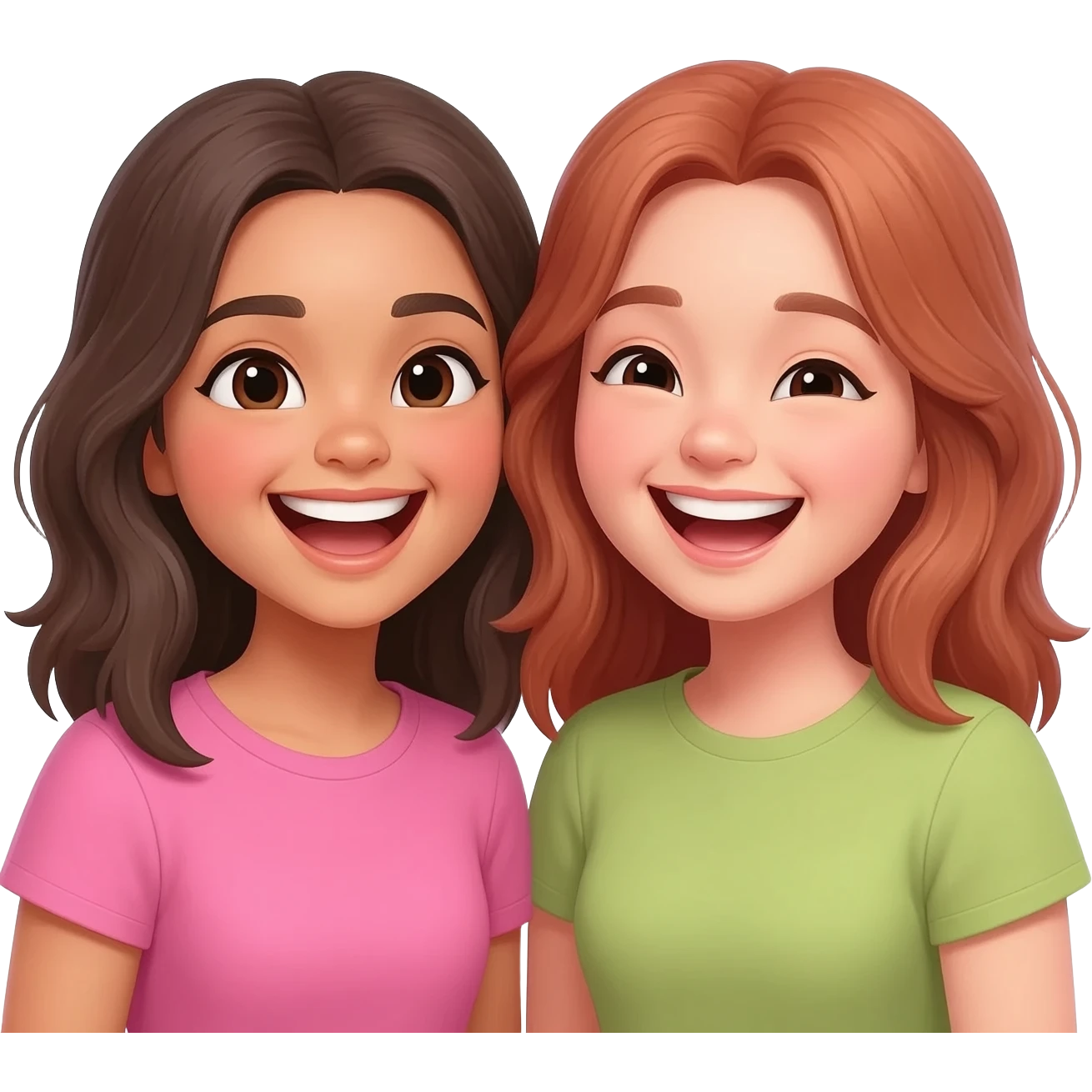 بنات ضحك emoji