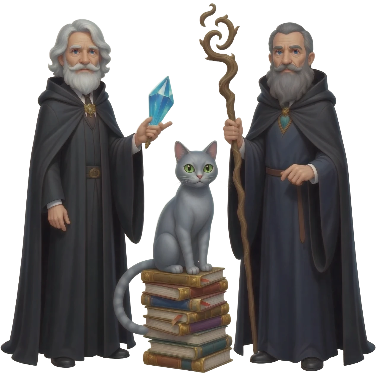 magician couple and their pet cat emoji