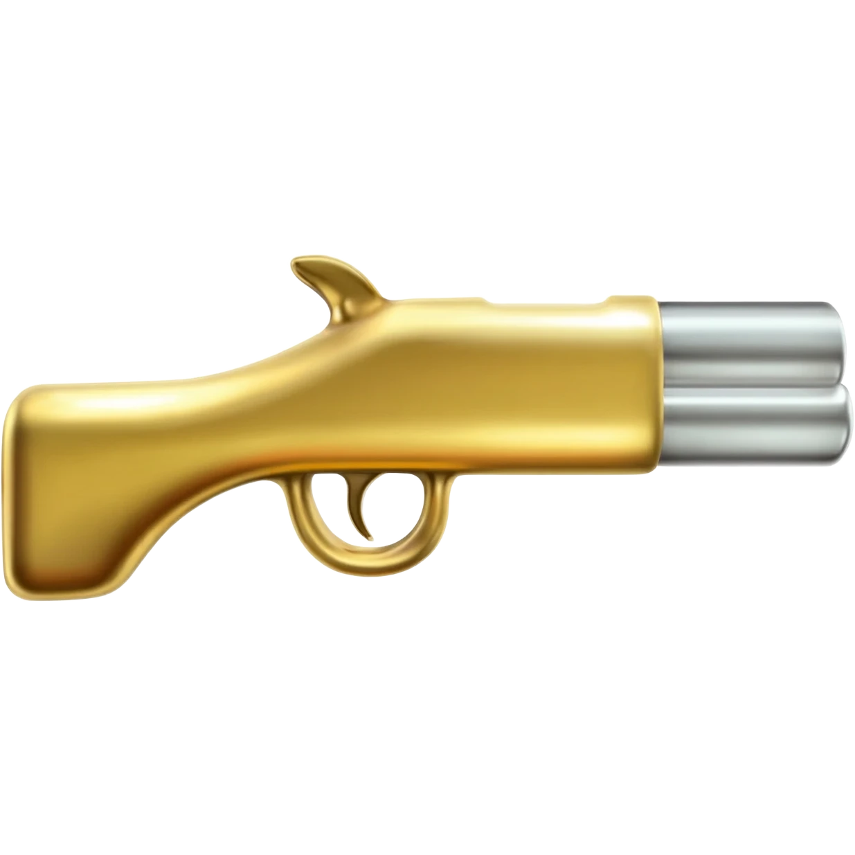Golden hunting rifle with a silver barrel emoji
