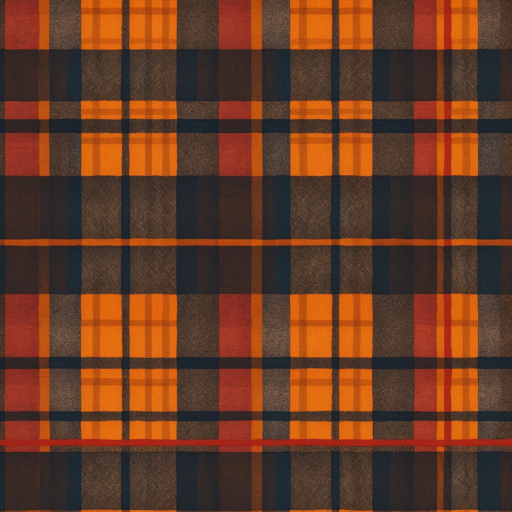 cozy autumn plaid pattern, flannel fabric texture, brown orange red, rustic fall background, soft textile look emoji