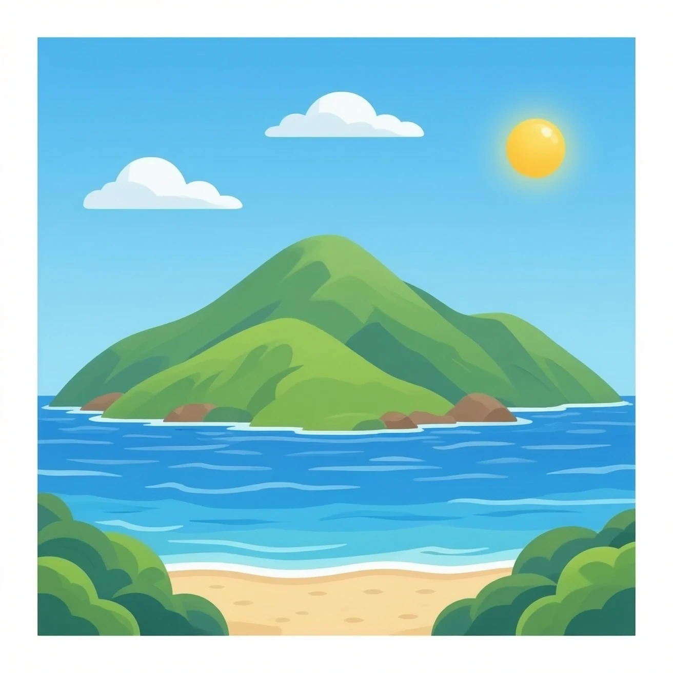 Island beach emoji