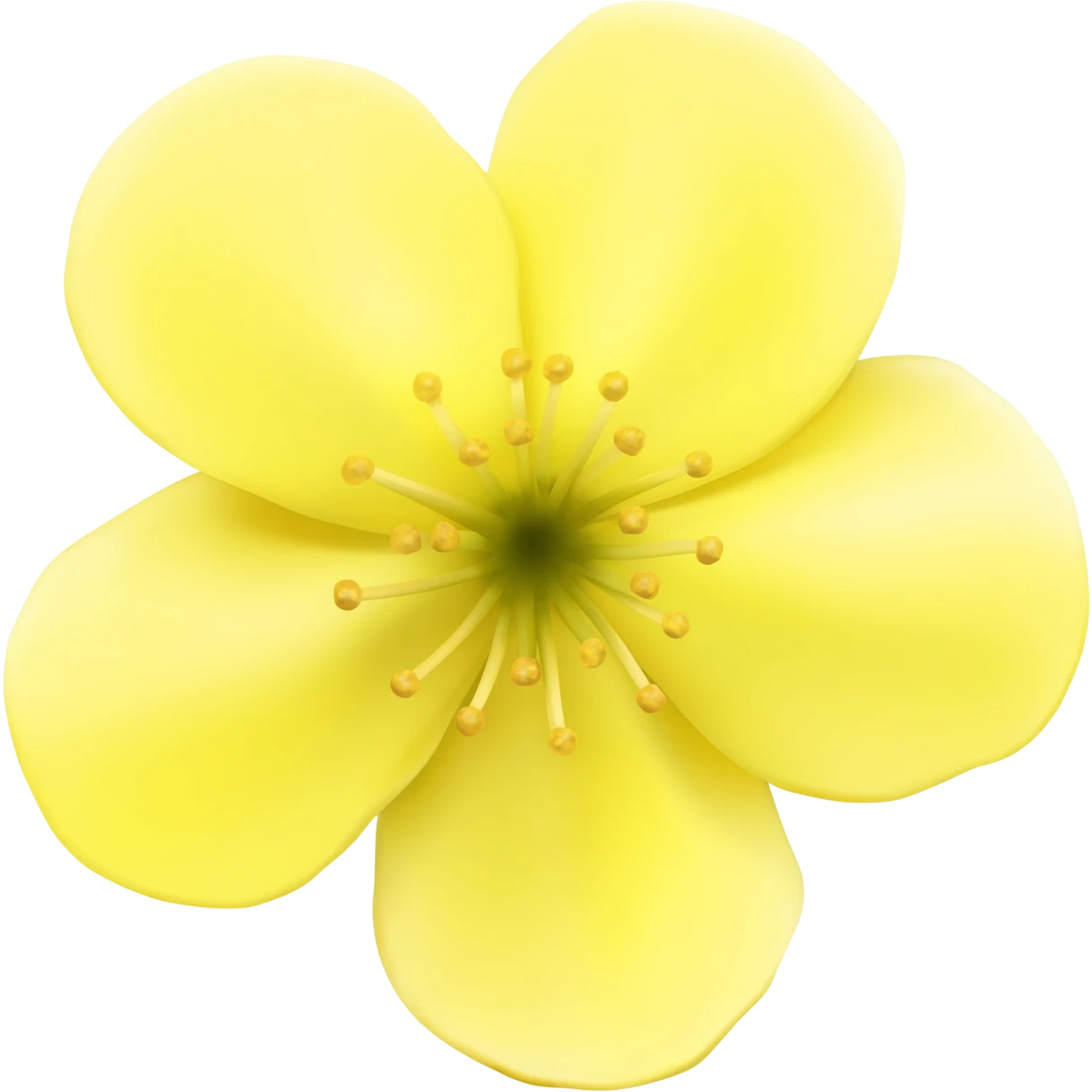 A yellow Blooming Pear Flower emoji