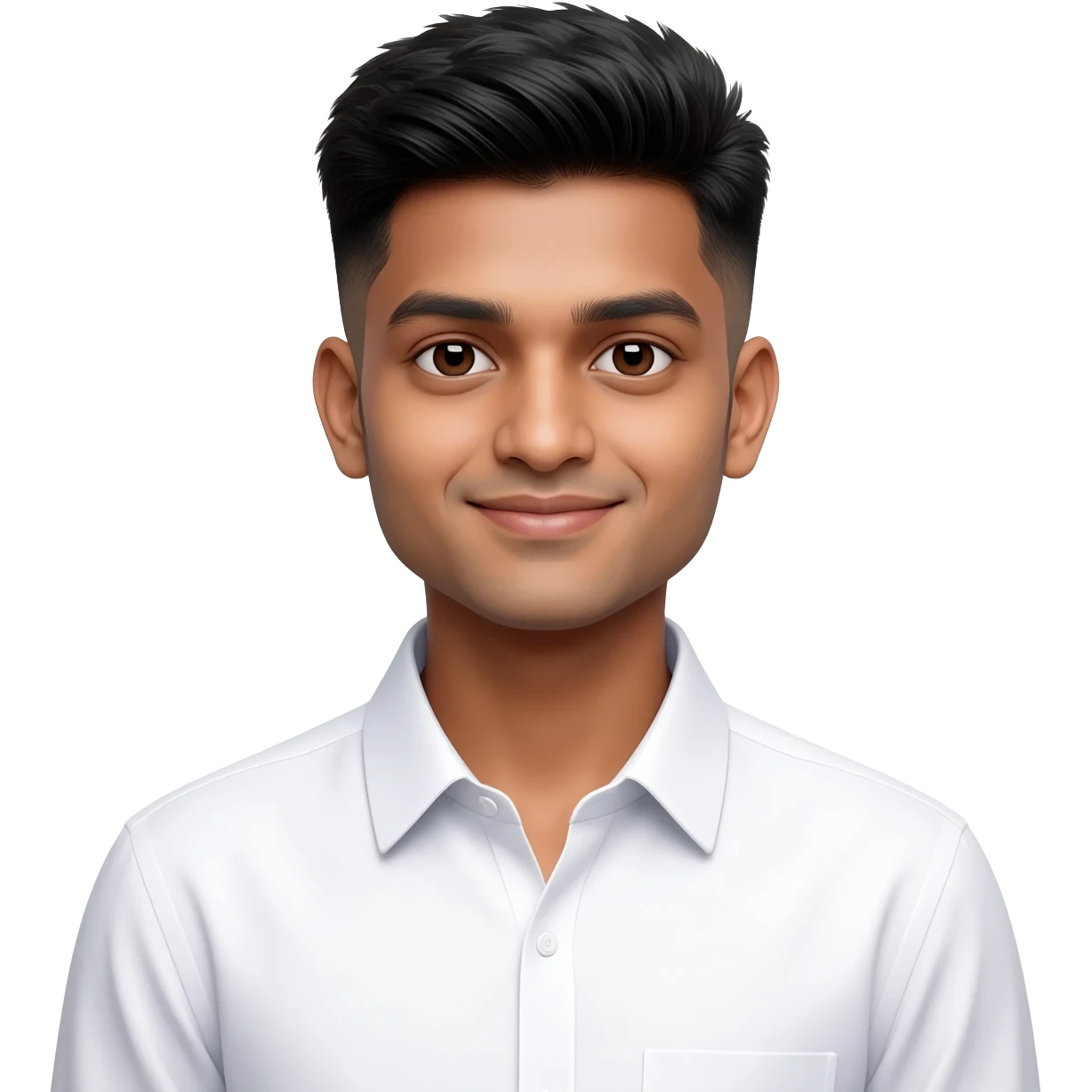 Indian young man at 25 years old fade hair cut emoji