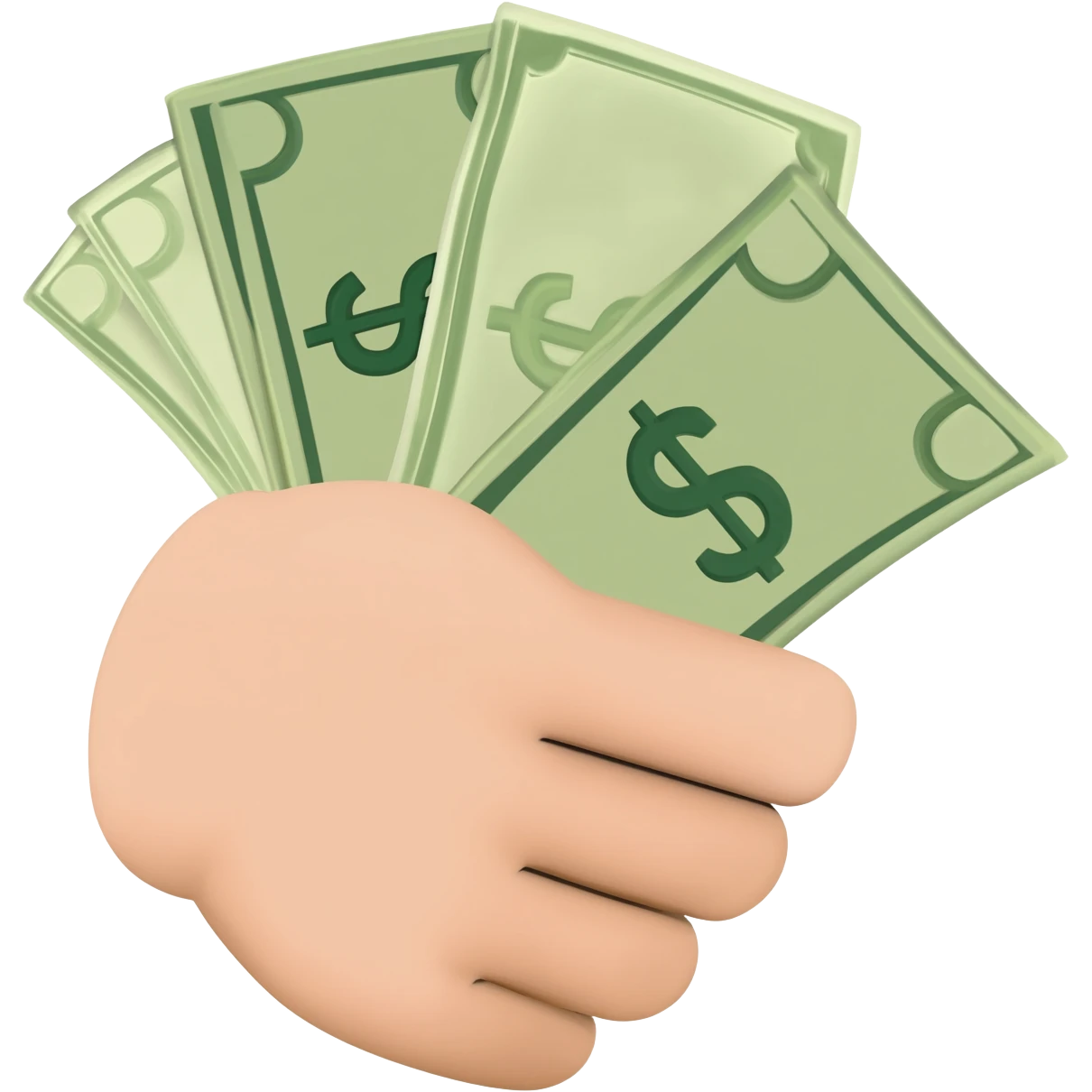 Money holding money emoji