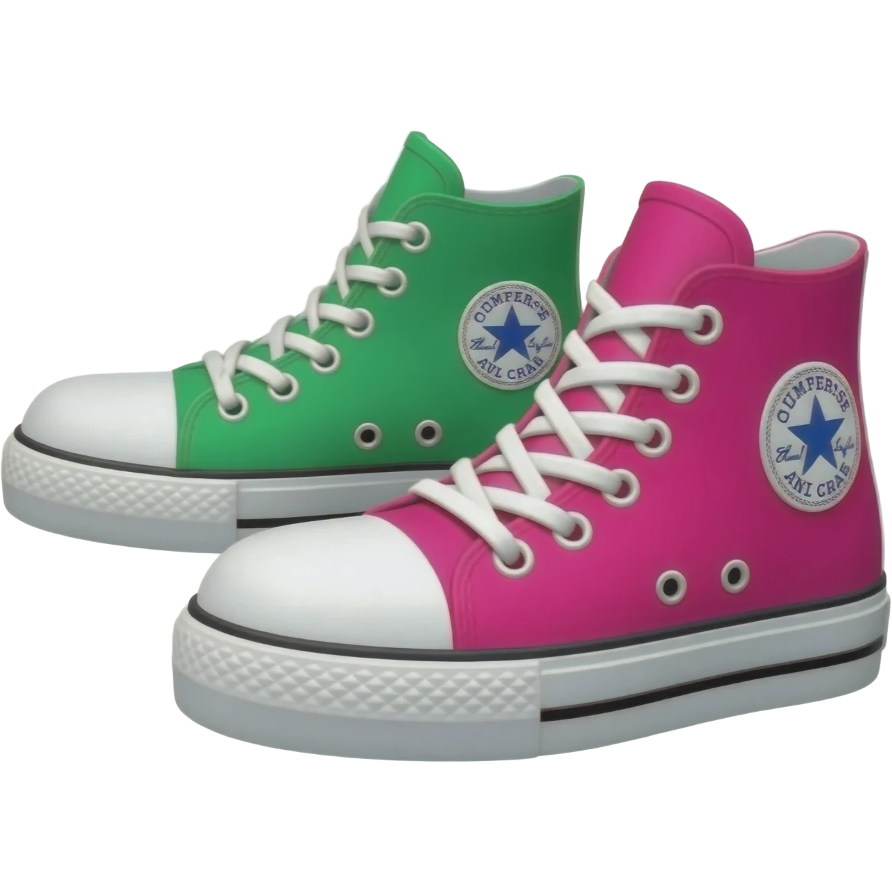 White green and pink converse emoji