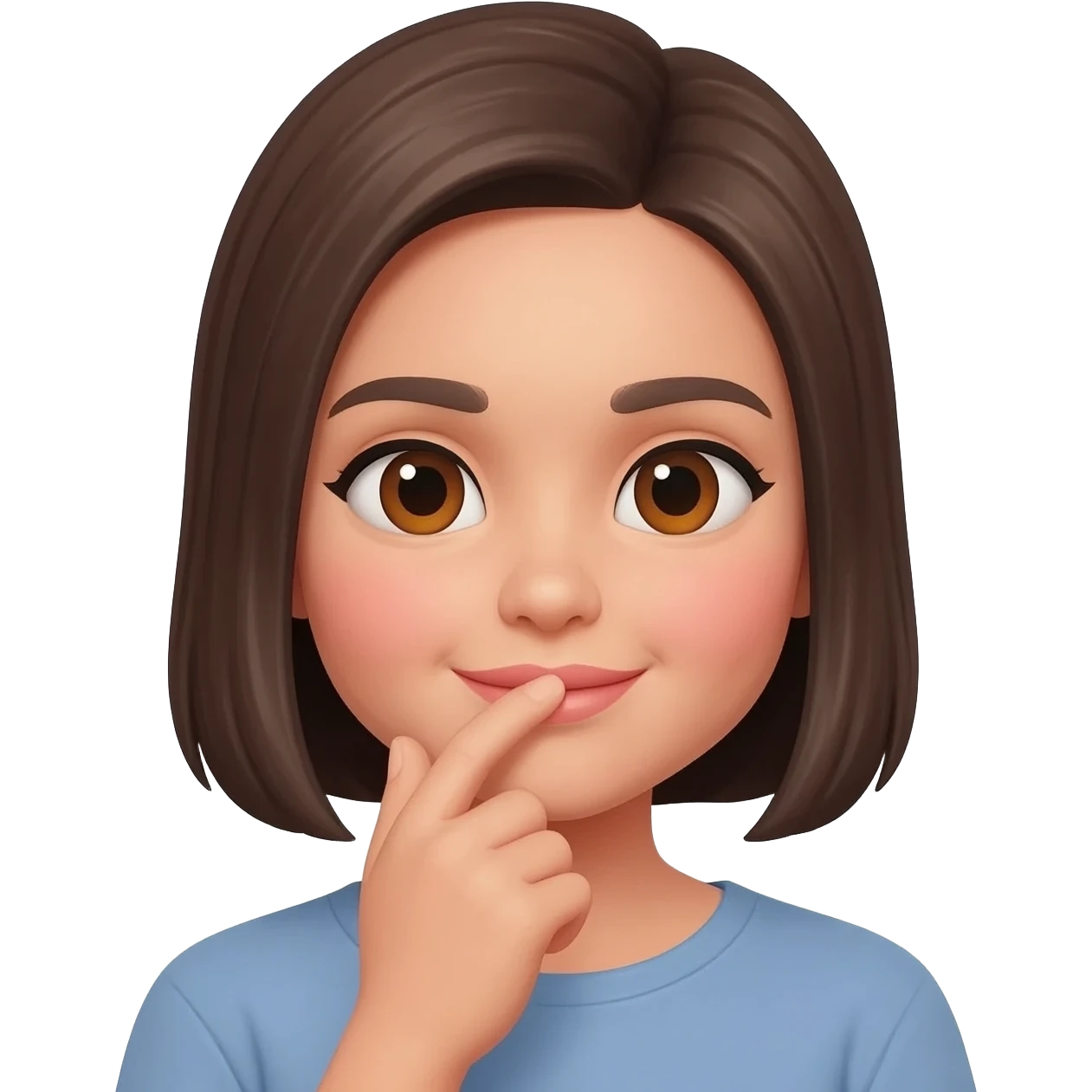 Blushing shh emoji emoji