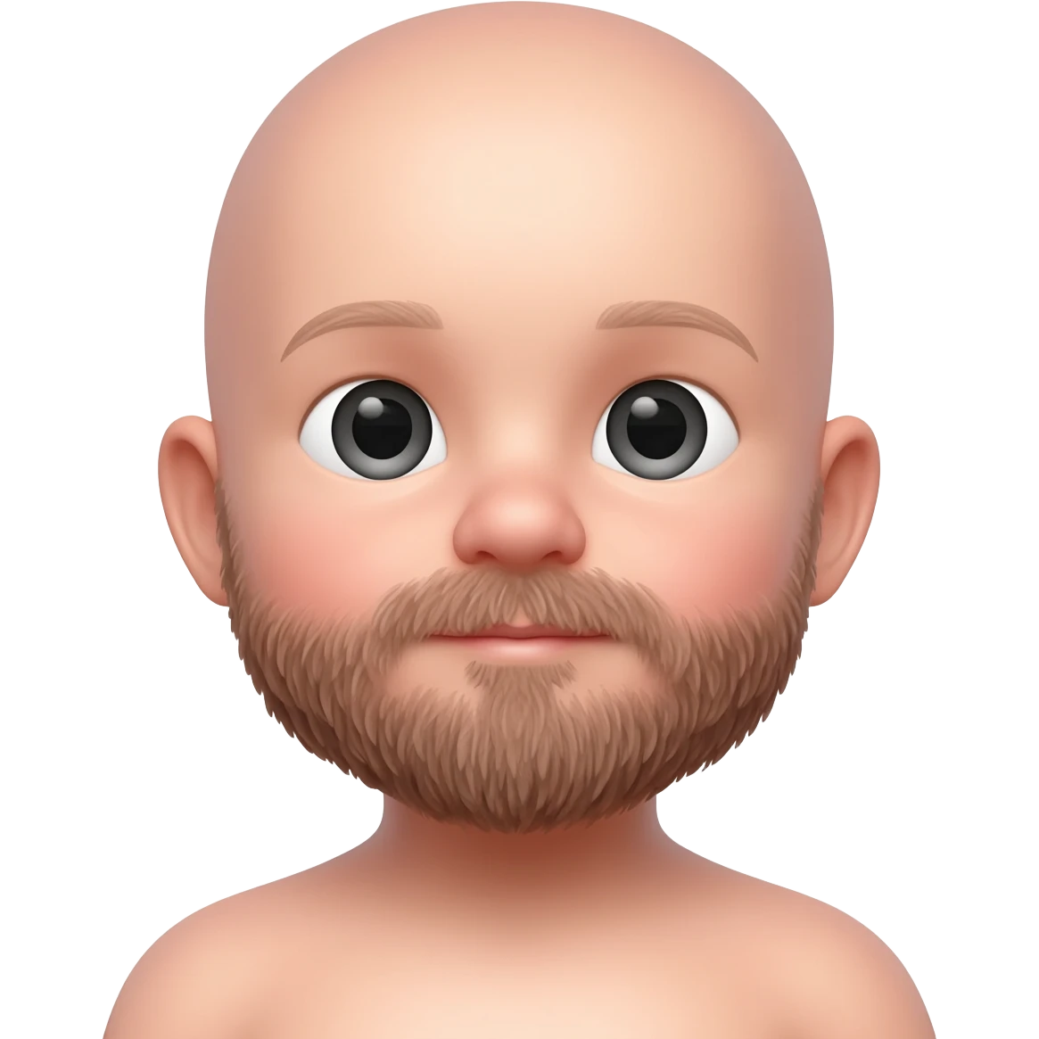 Bald bearded baby emoji