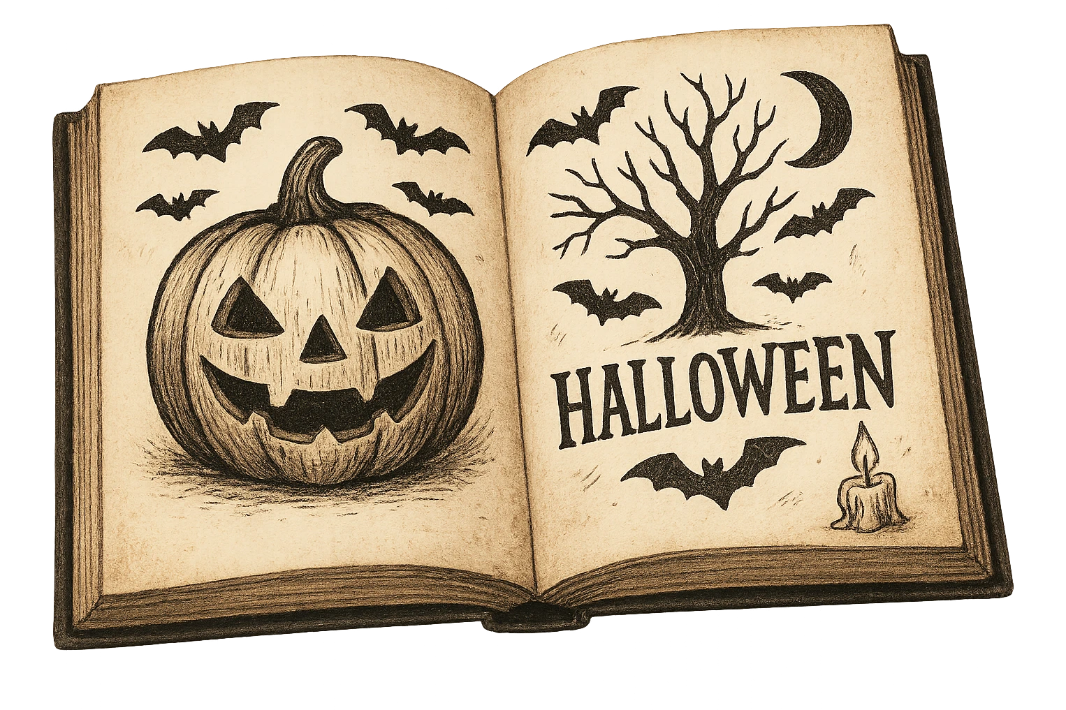 Halloween book, remove background emoji