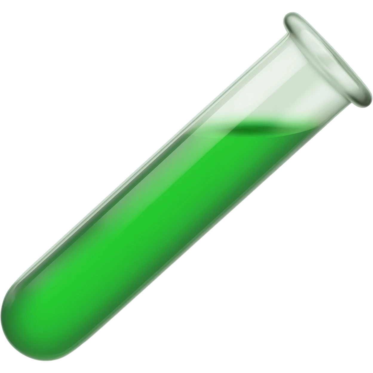 Tubo de ensayo verde emoji