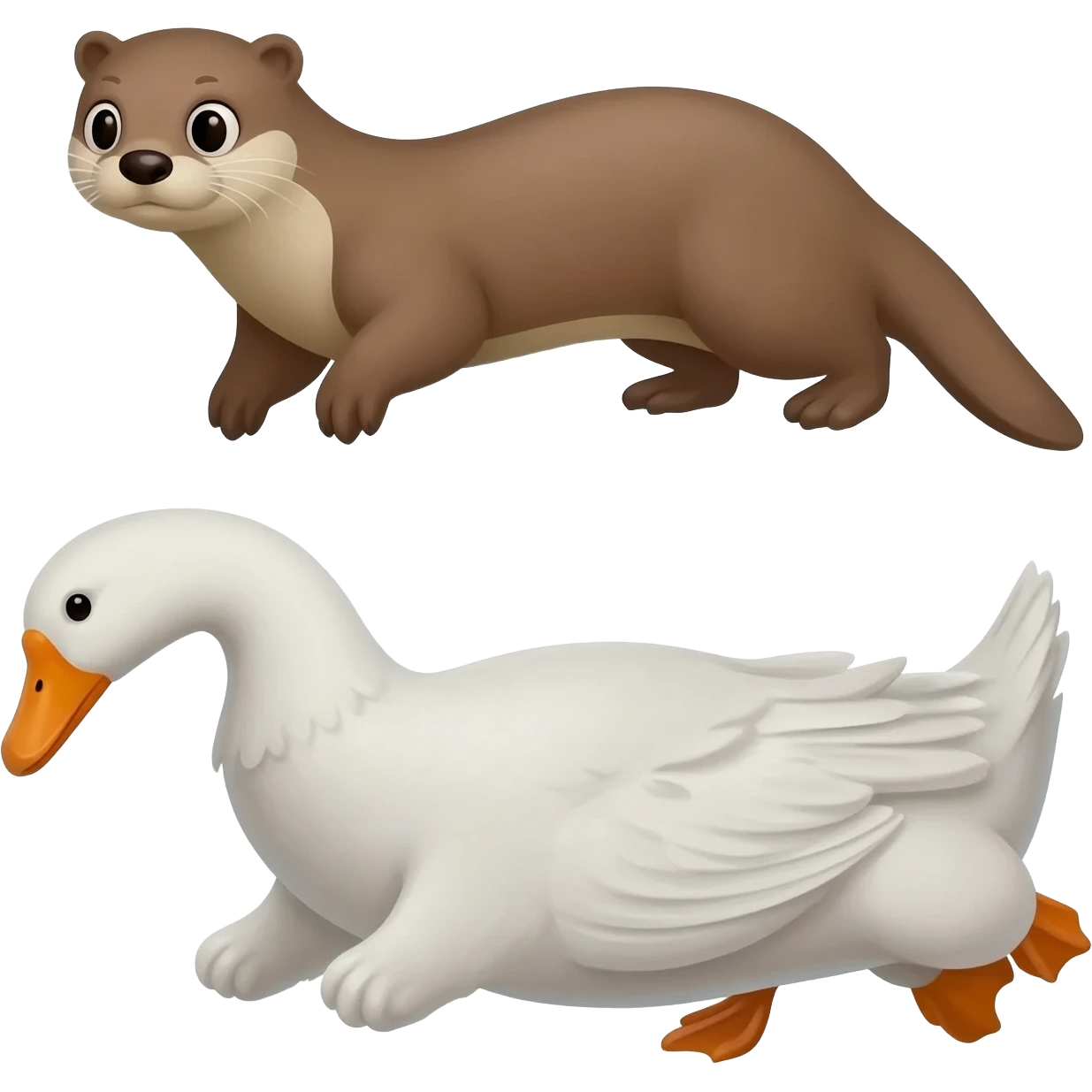 otter, knife and goose emoji