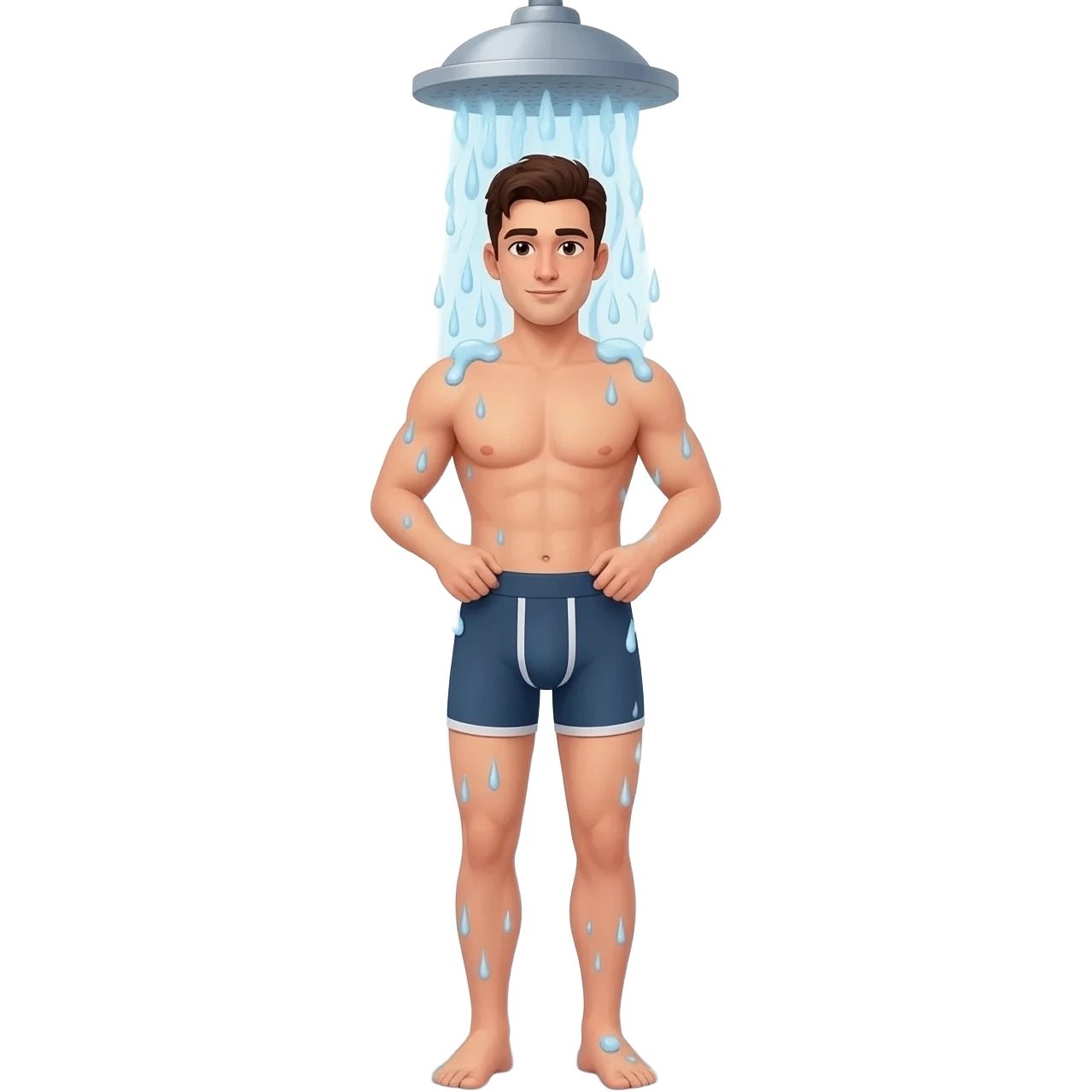 taking boxer off in shower emoji