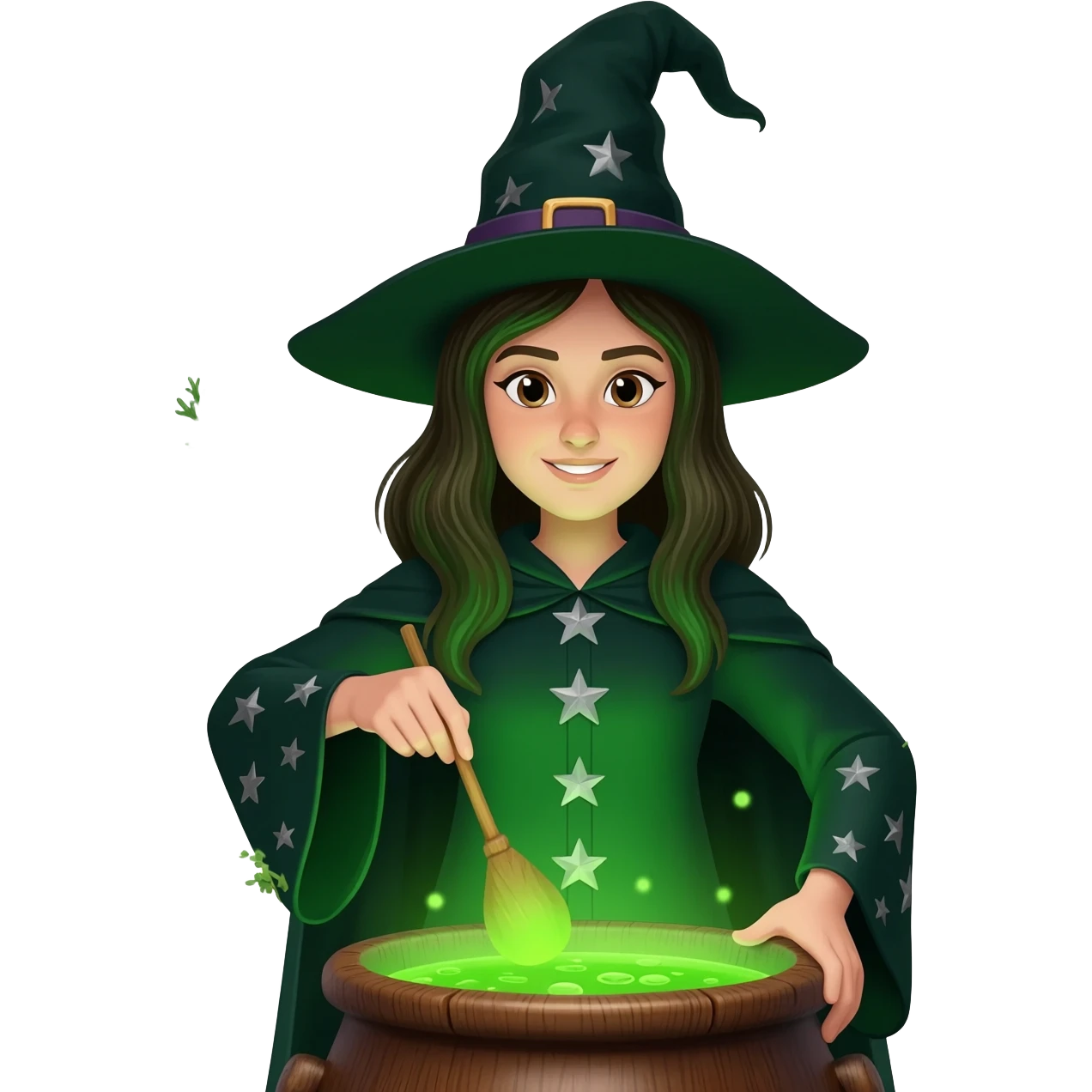 green witch cooking potion emoji