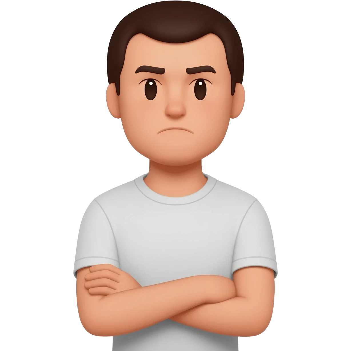 Arms crossed and pouting emoji