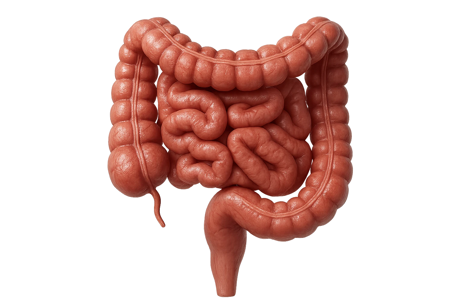 intestino umano anatomico realistico in salute, IPERREALISTICA 4K emoji