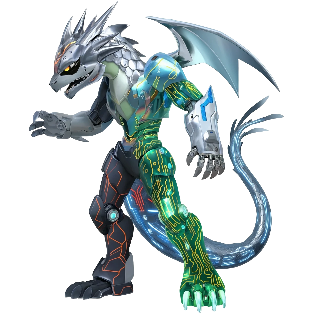 Dialga-Nargacuga-Silvally-Digimon-fusion-creature, full body emoji