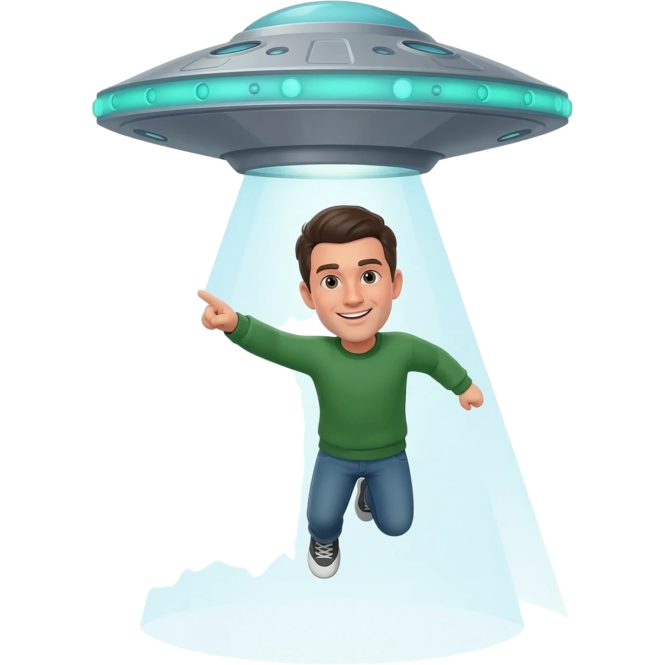 Me flying in a UFO emoji