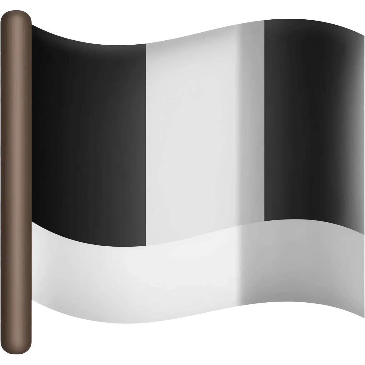 The finishing flag black and white emoji