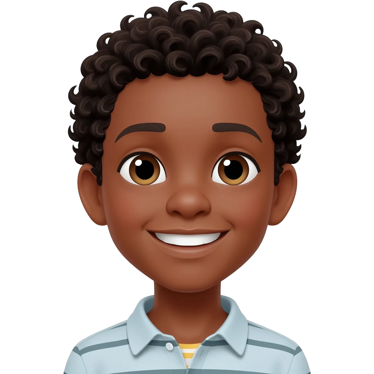 thank you black boy curly hair emoji