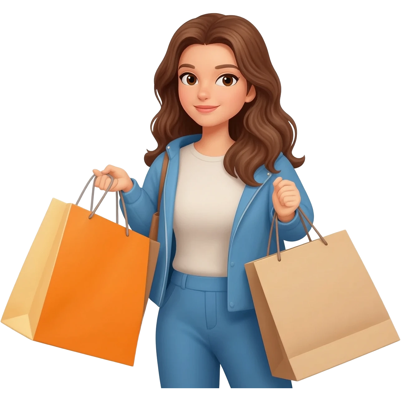 new york shopping with bags in hand emoji