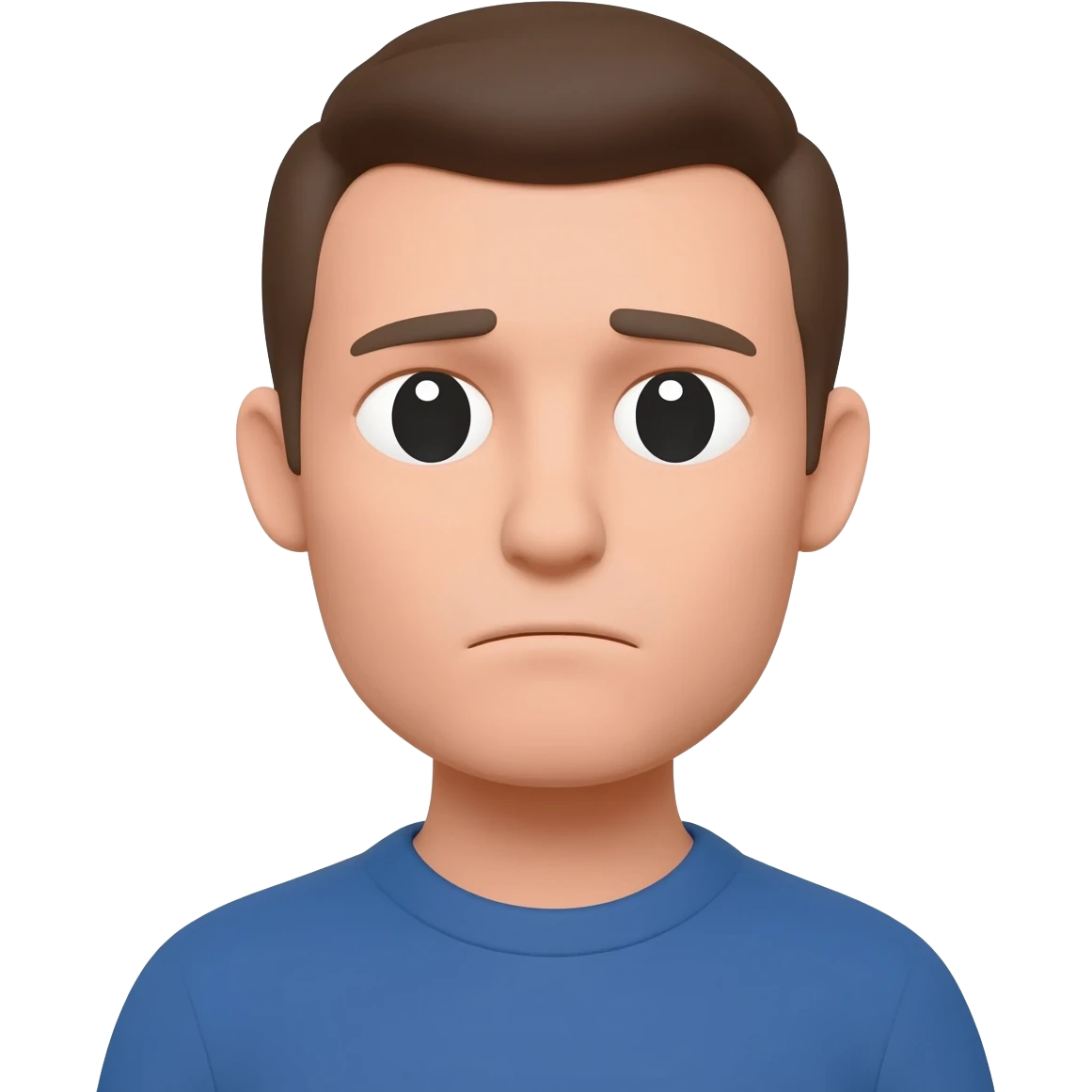 우울하지만 침착한 표정 emoji