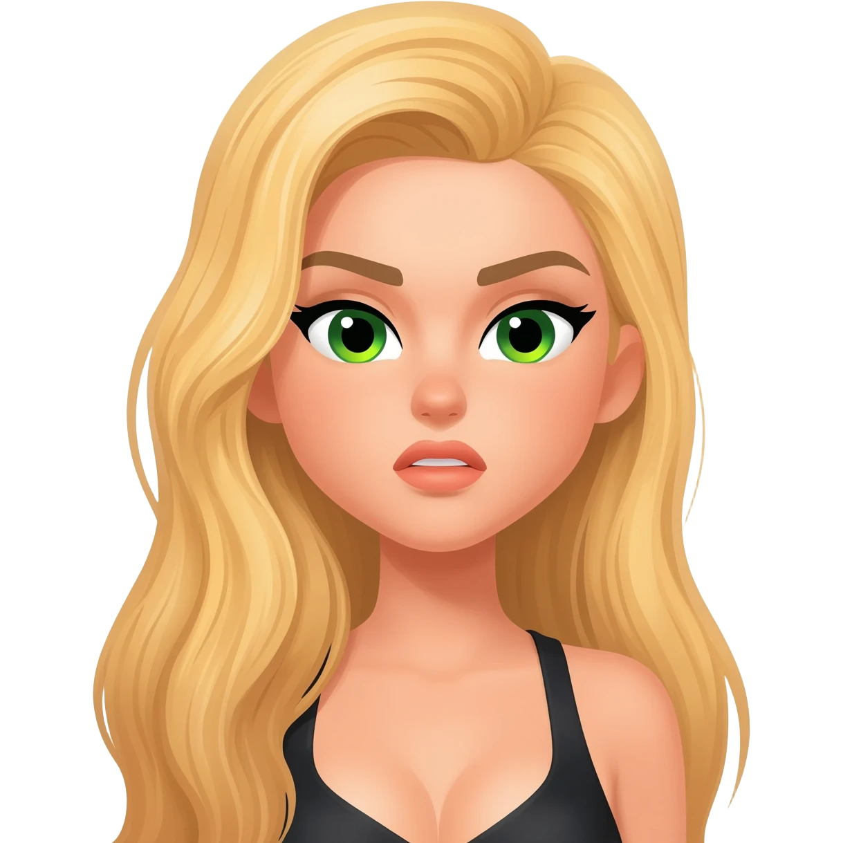 She looked like a top model, with long blonde hair and green eyes. She is being drunk and rude emoji