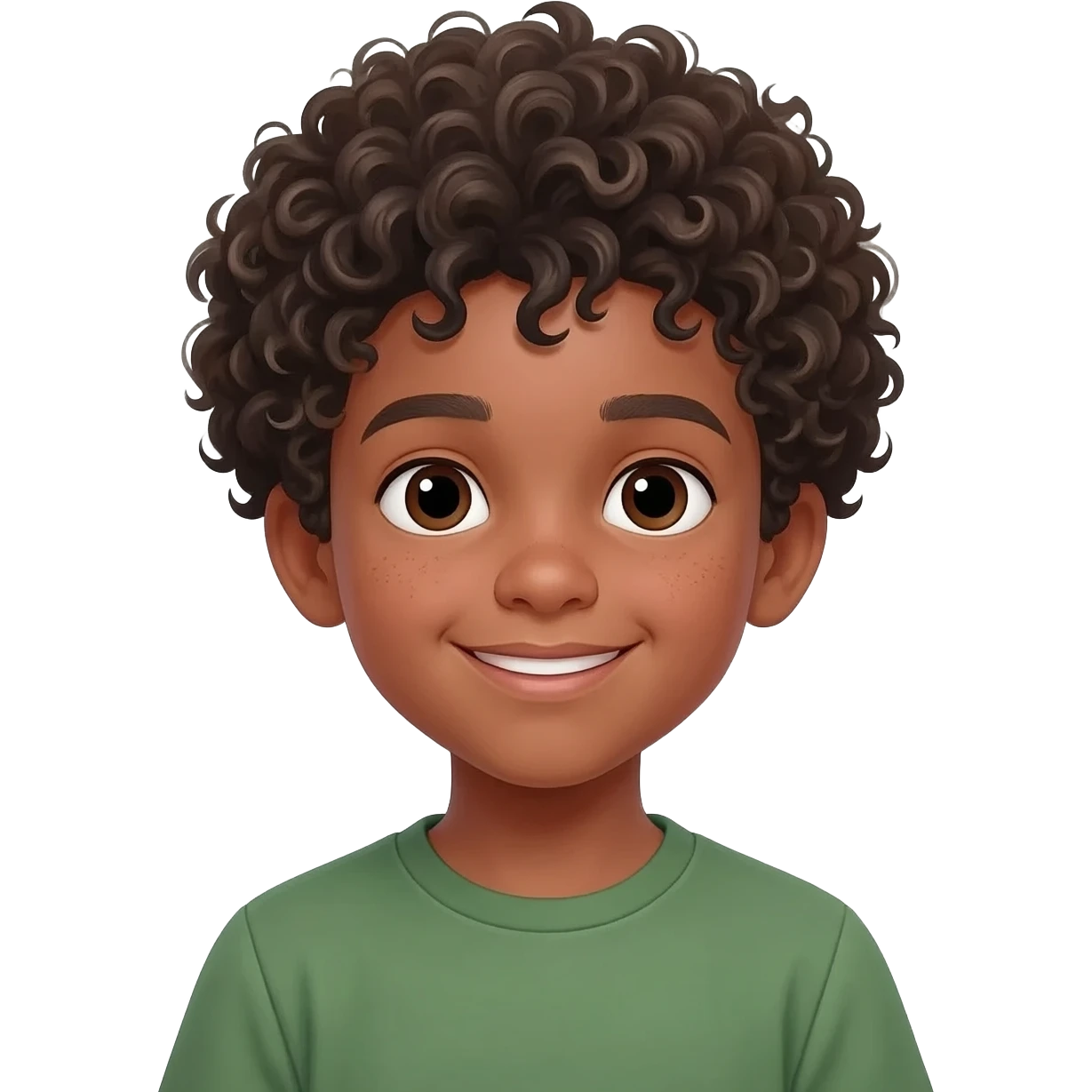 boy with curly hair 10 years old emoji