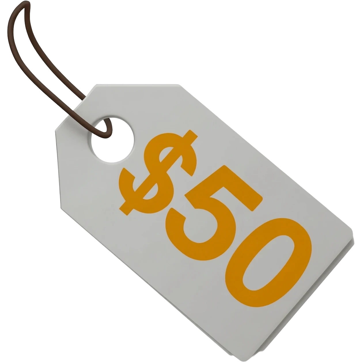 etiqueta de precio de $50 emoji