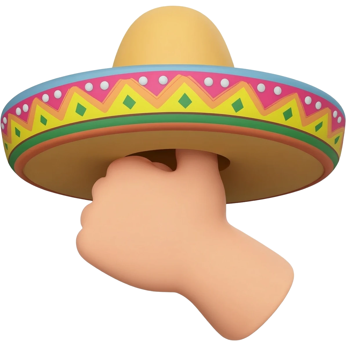 thumbs up but it's wearing a sombrero emoji
