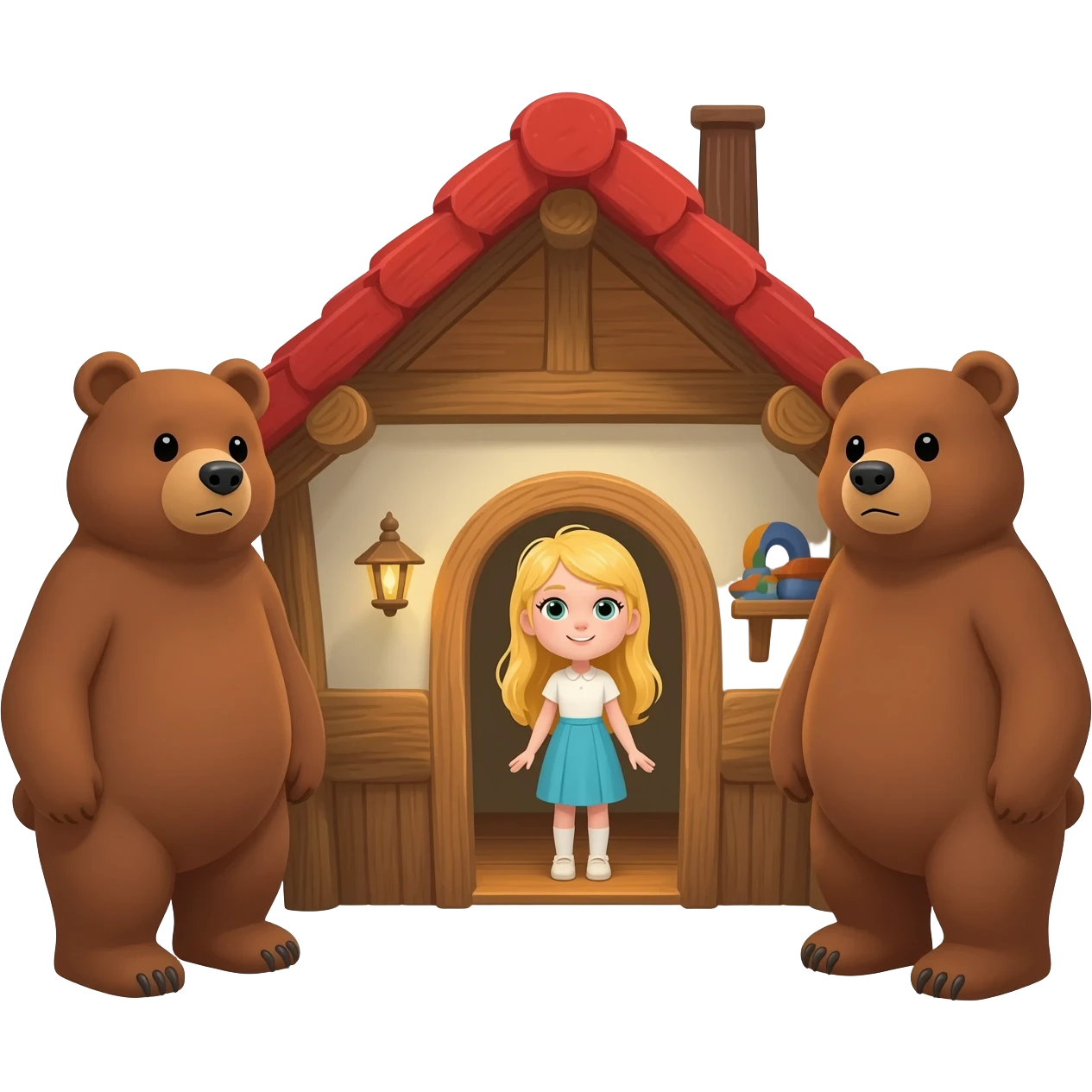 Goldilocks and the three bears emoji