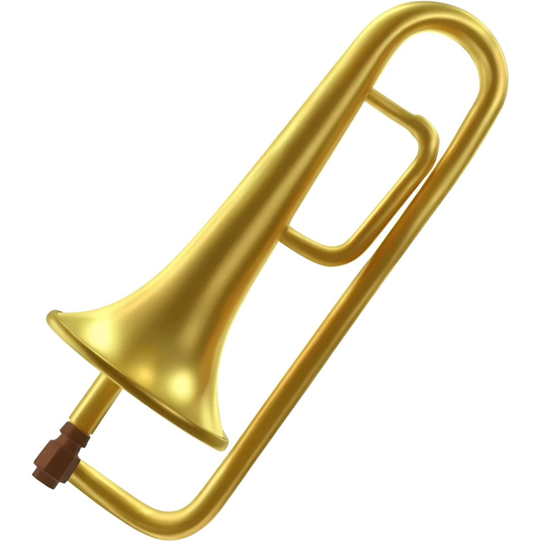 A trombone THATS NOT A TRUMPET OR A SAXOPHONE emoji