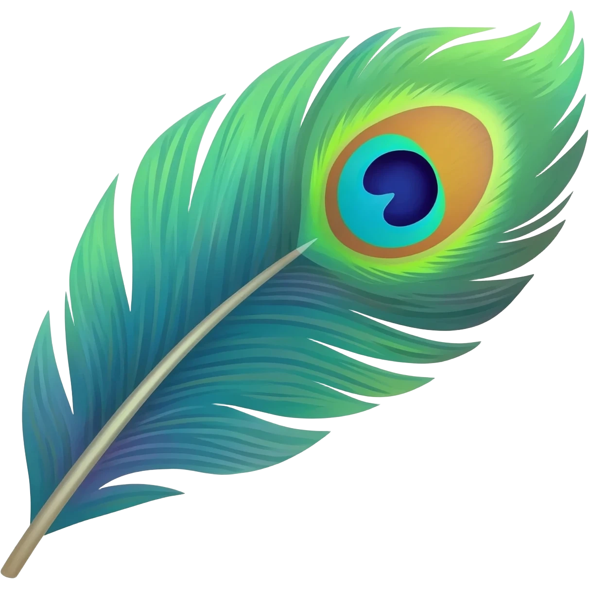 Peacock feather emoji