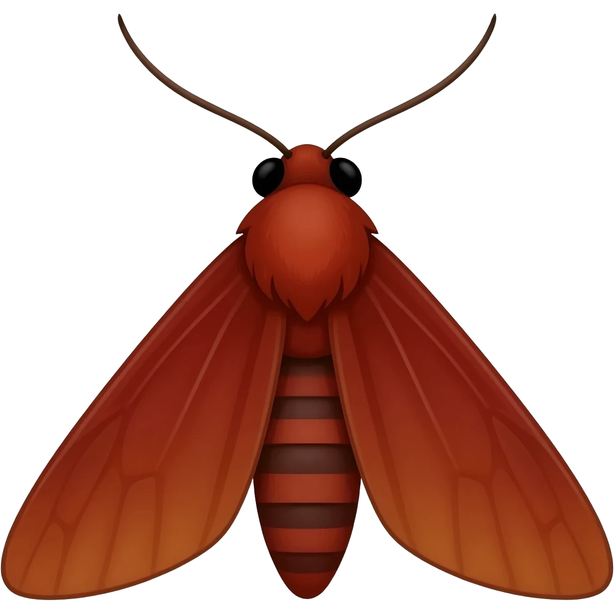 red moth pointed wings emoji