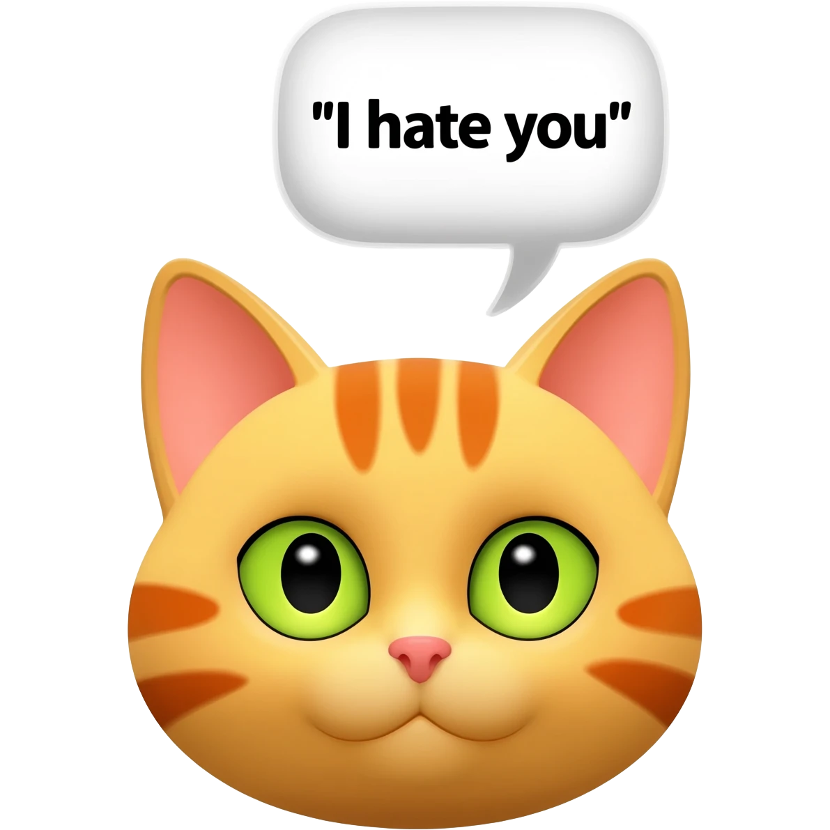 emoji of a cat saying i hate you emoji