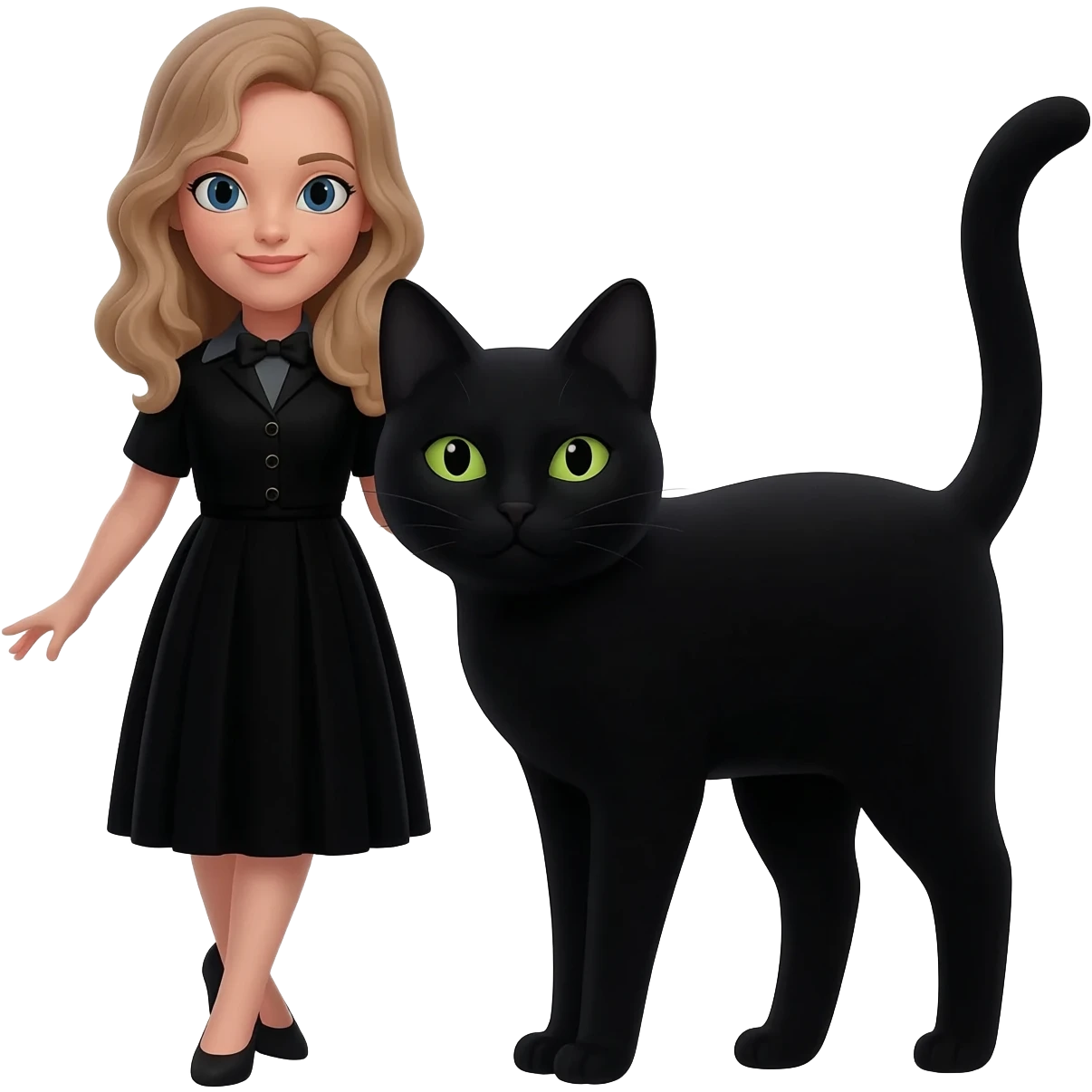 magician couple and their pet cat emoji