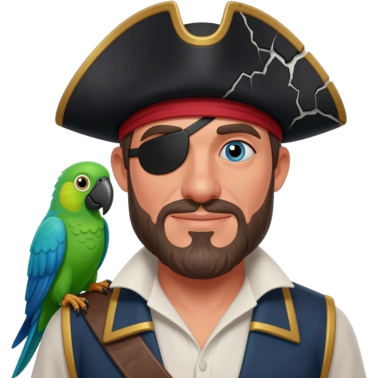 pirate and parrot emoji