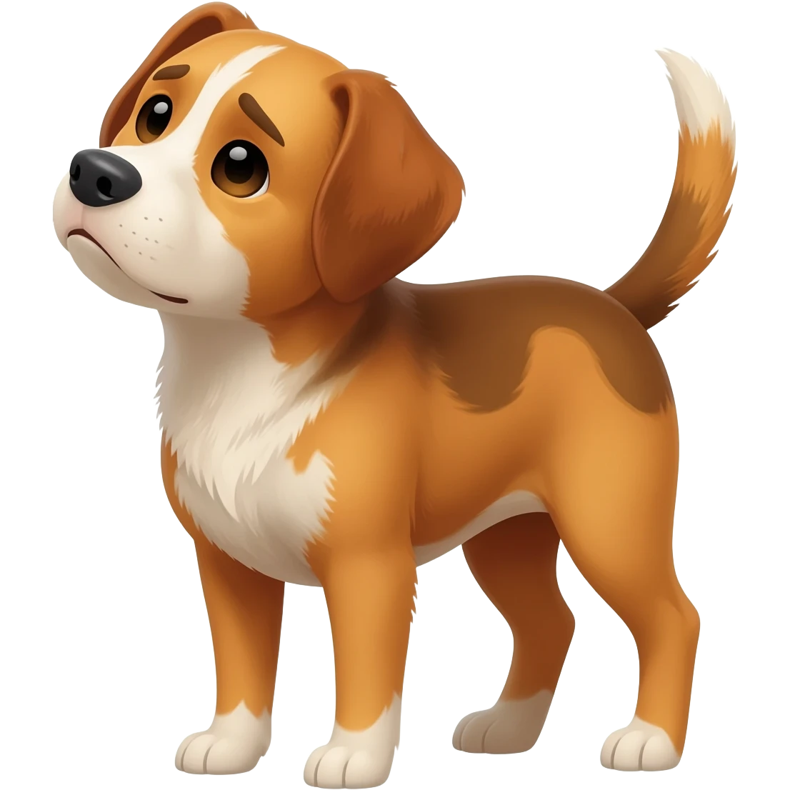 A dog being confused emoji
