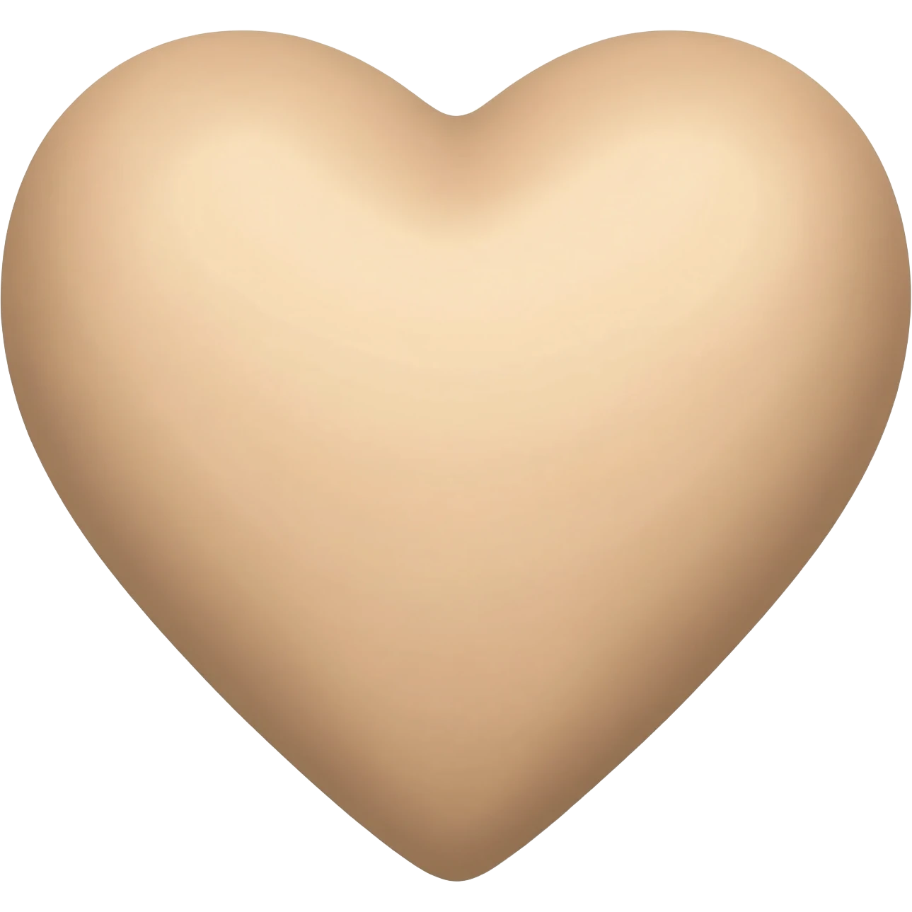 Beige heart copy paste emoji