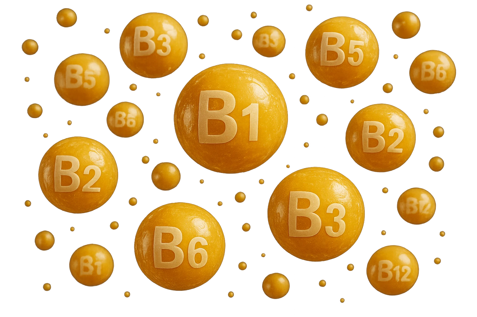 particella di vitamine b1, b2, b3, b5, b6, b12 fluttuano in aria, iperrealistica 4k emoji