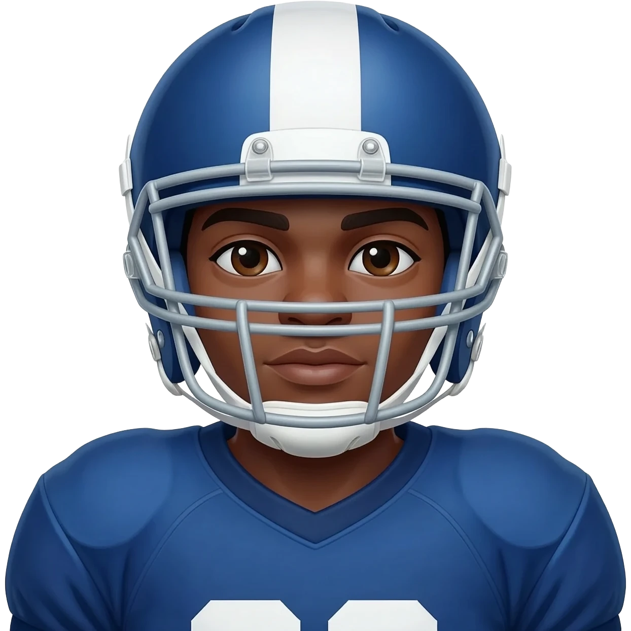 football player with Blue and white jersey and helmet emoji