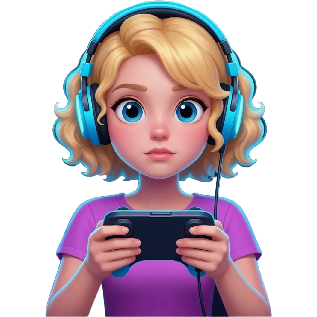 girl blond gamer emoji