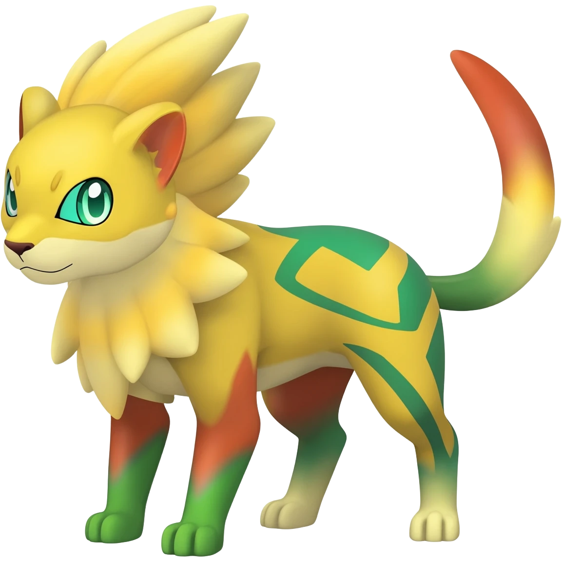 Liepard-Noivern-Litten-Sprigatito-Pokémon-fusion-creature (full body) emoji