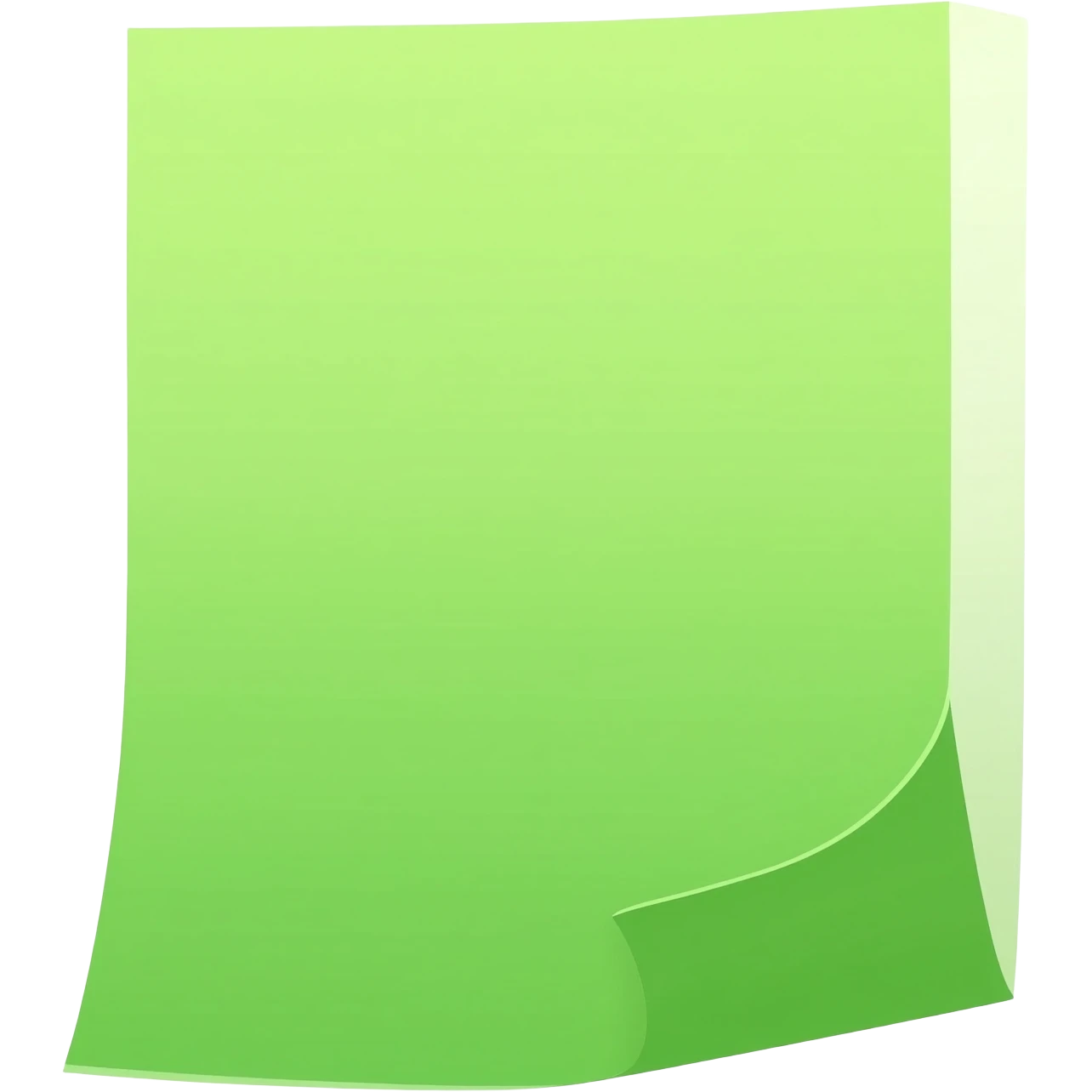 Hoja de nota verde foforecente emoji