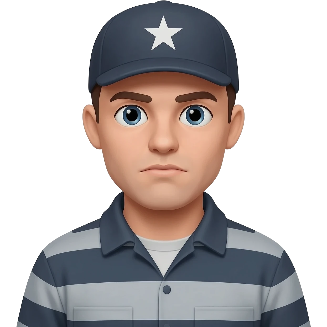 persona campo de concentracion mirando al frente emoji