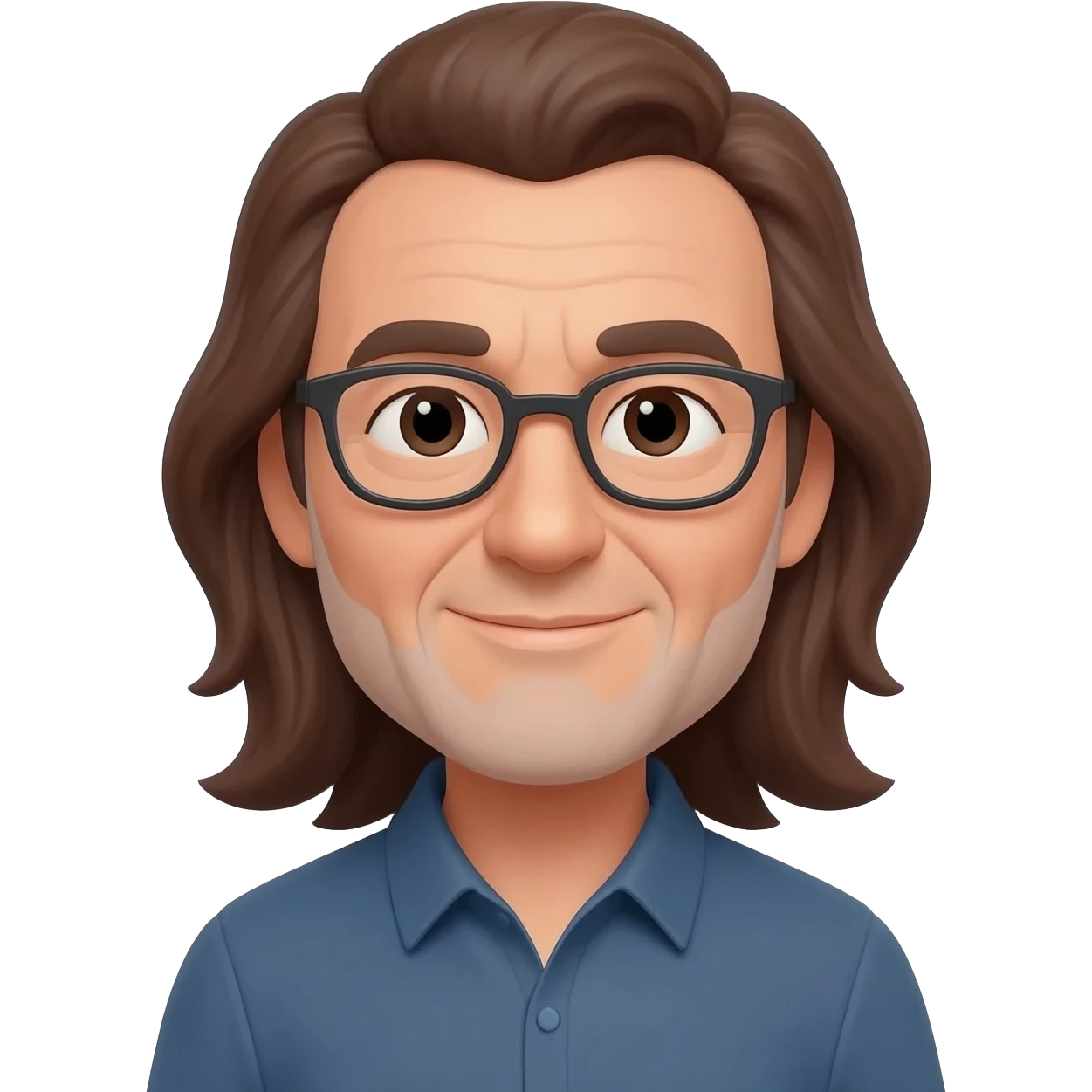50 year old ale with long brown hair and glasses emoji