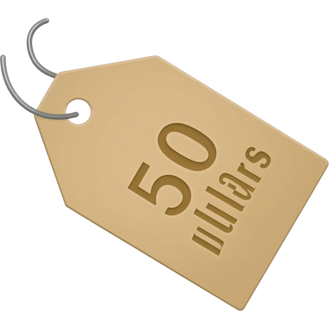 etiqueta de precio de 50 dolares emoji