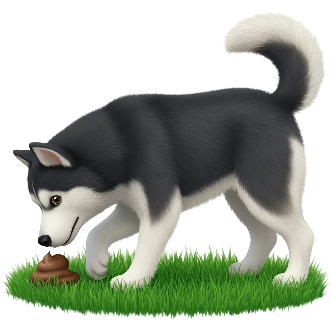 pes husky kaká hovínko emoji