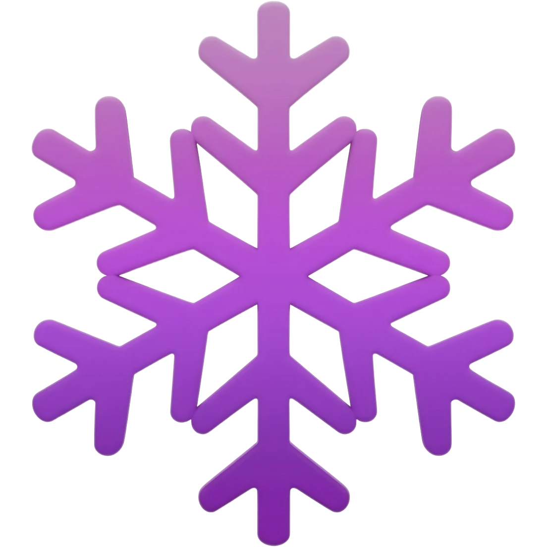 Pastel violet gradients snowflake  emoji